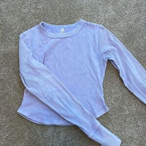 Free people movement ribbed long-sleeve baby tee